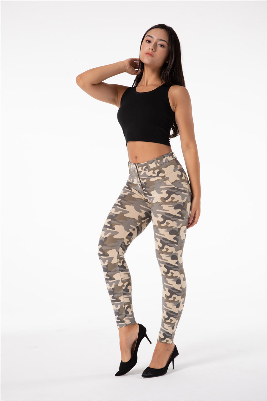 Mid-waist Light Camo Shapewear