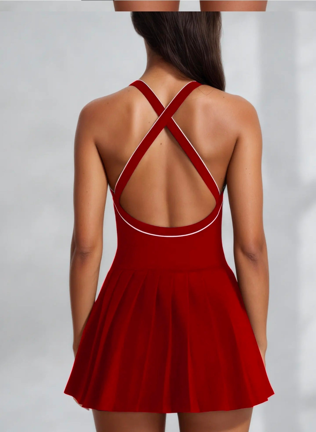 Sculpt Tennis Dress - Red