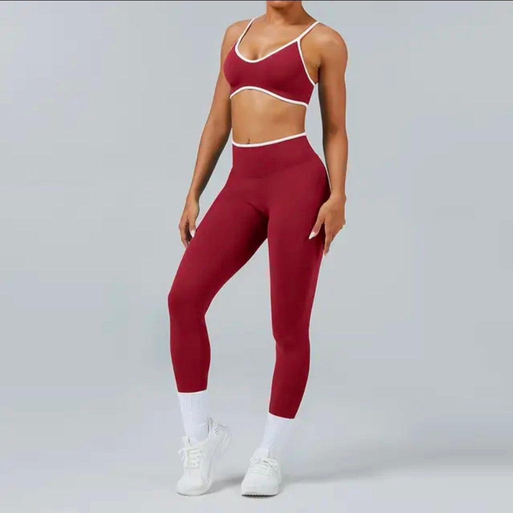Sculpt Yoga Set - Bright Red