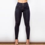 Black Highwaist Jean with Zip