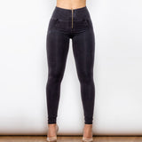 Black Highwaist Jean with Zip