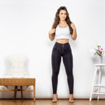 Black Highwaist Jean with Zip