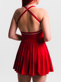 Sculpt Tennis Dress - Red