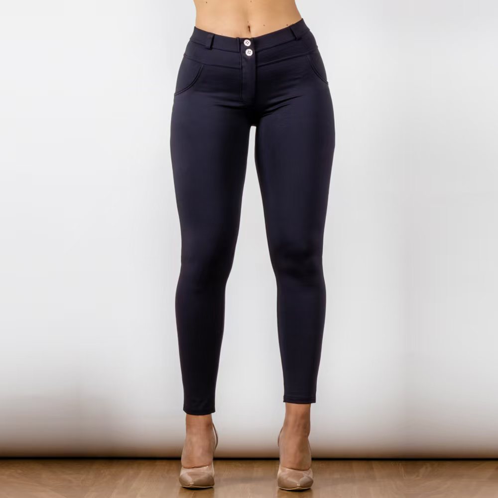 Mid-waist Black Spandex