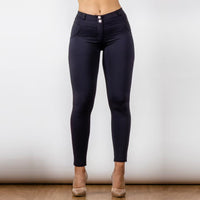 Mid-waist Black Spandex
