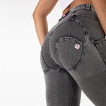 Mid-waist Charcoal Jean