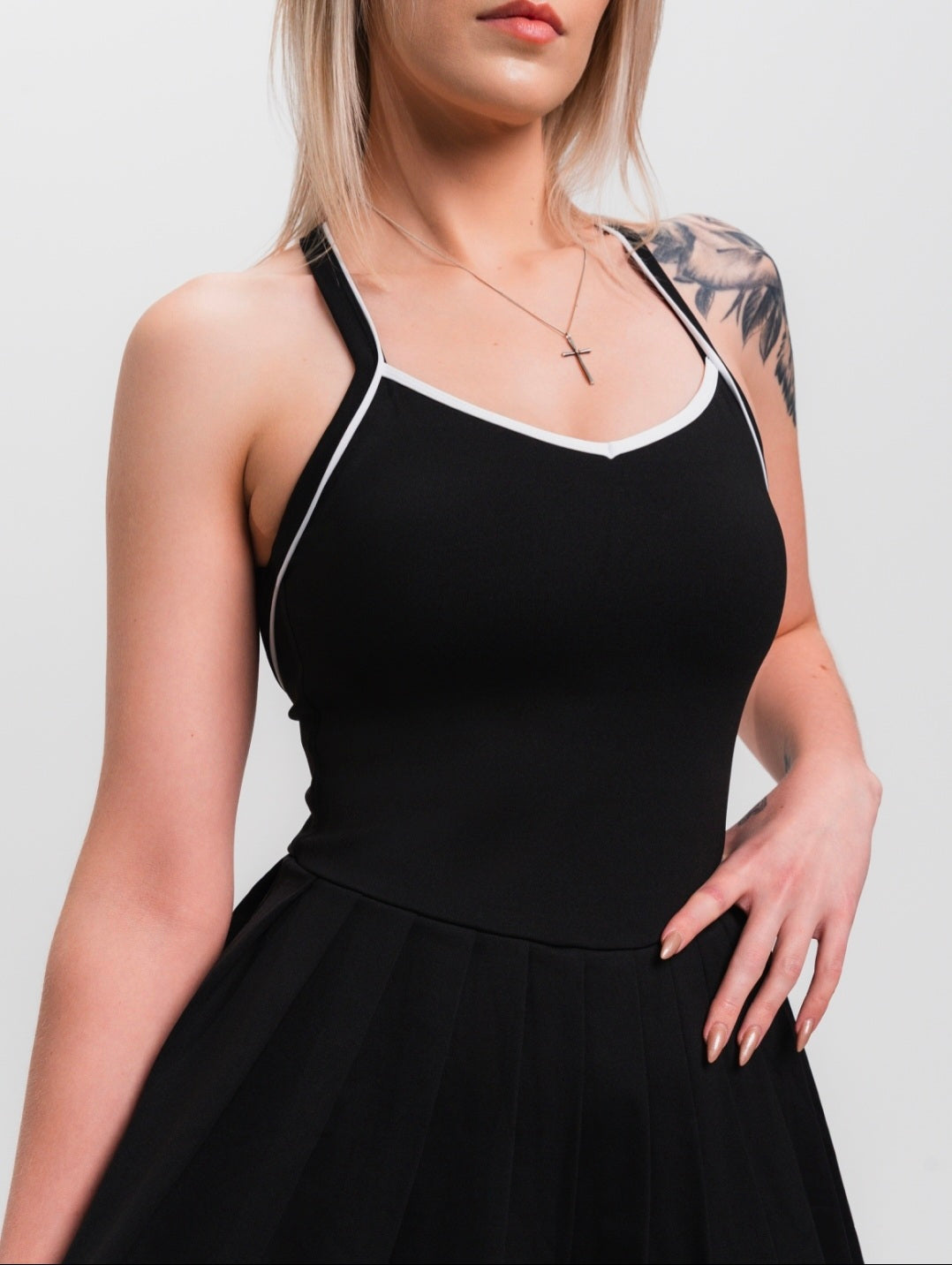 Sculpt Tennis Dress - Black
