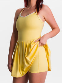 Sculpt Tennis Dress - Yellow