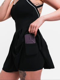 Sculpt Tennis Dress - Black