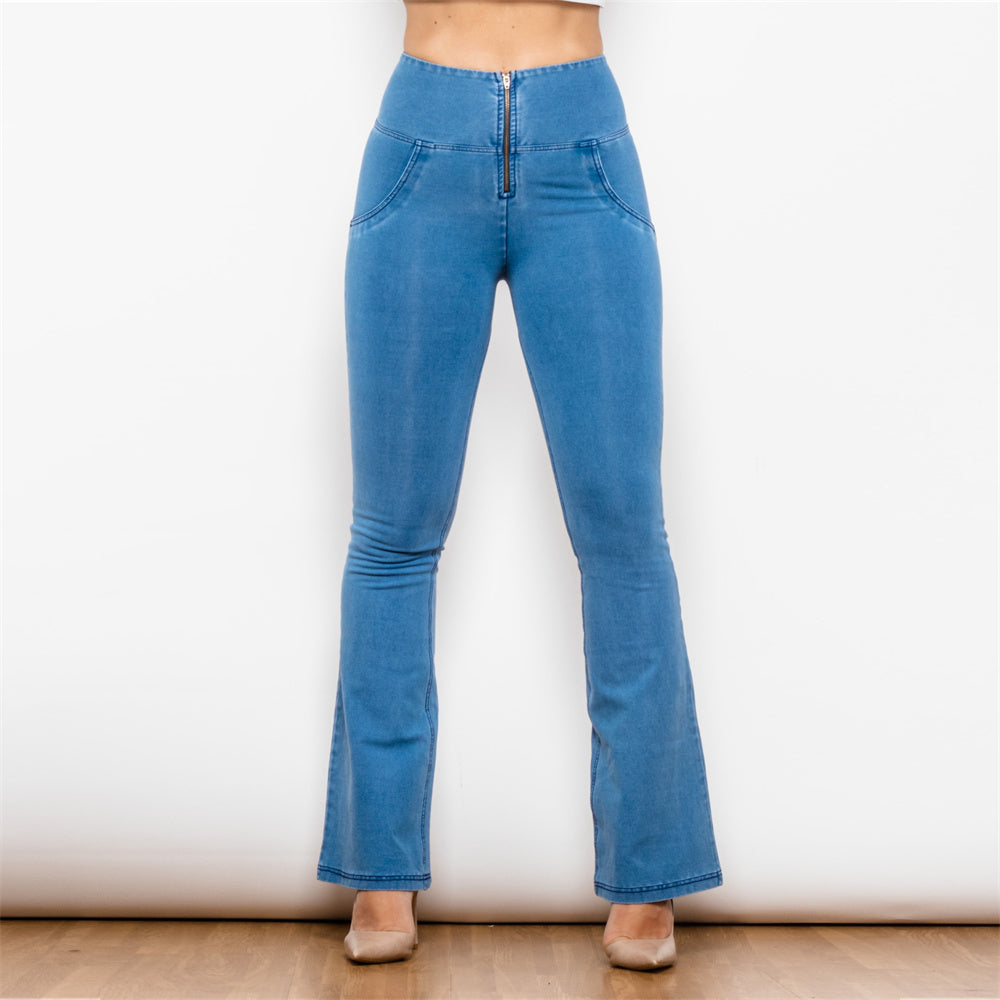 Light Blue Highwaist Bootleg Jean