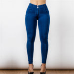 Mid-waist Dark Blue Jean