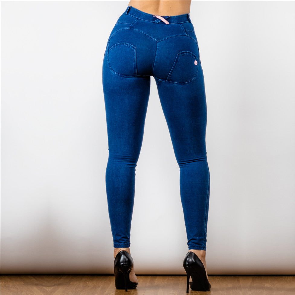 Mid-waist Dark Blue Jean