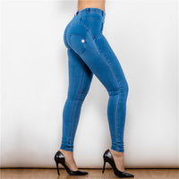 Mid-waist Light Blue Jean