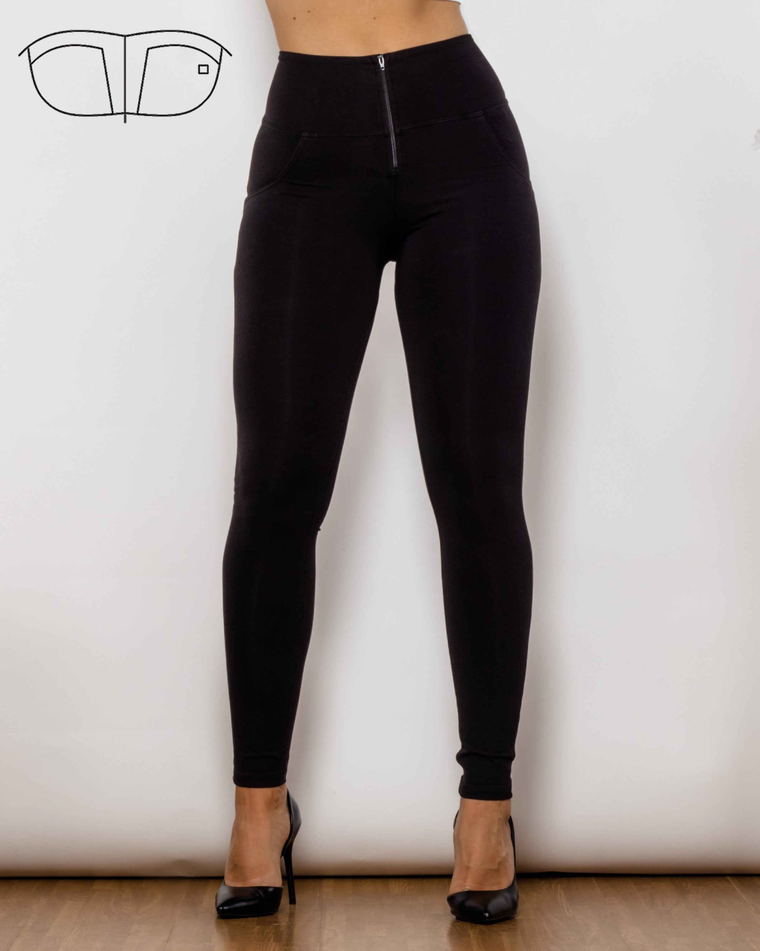 Black Highwaist Shapewear with Zip