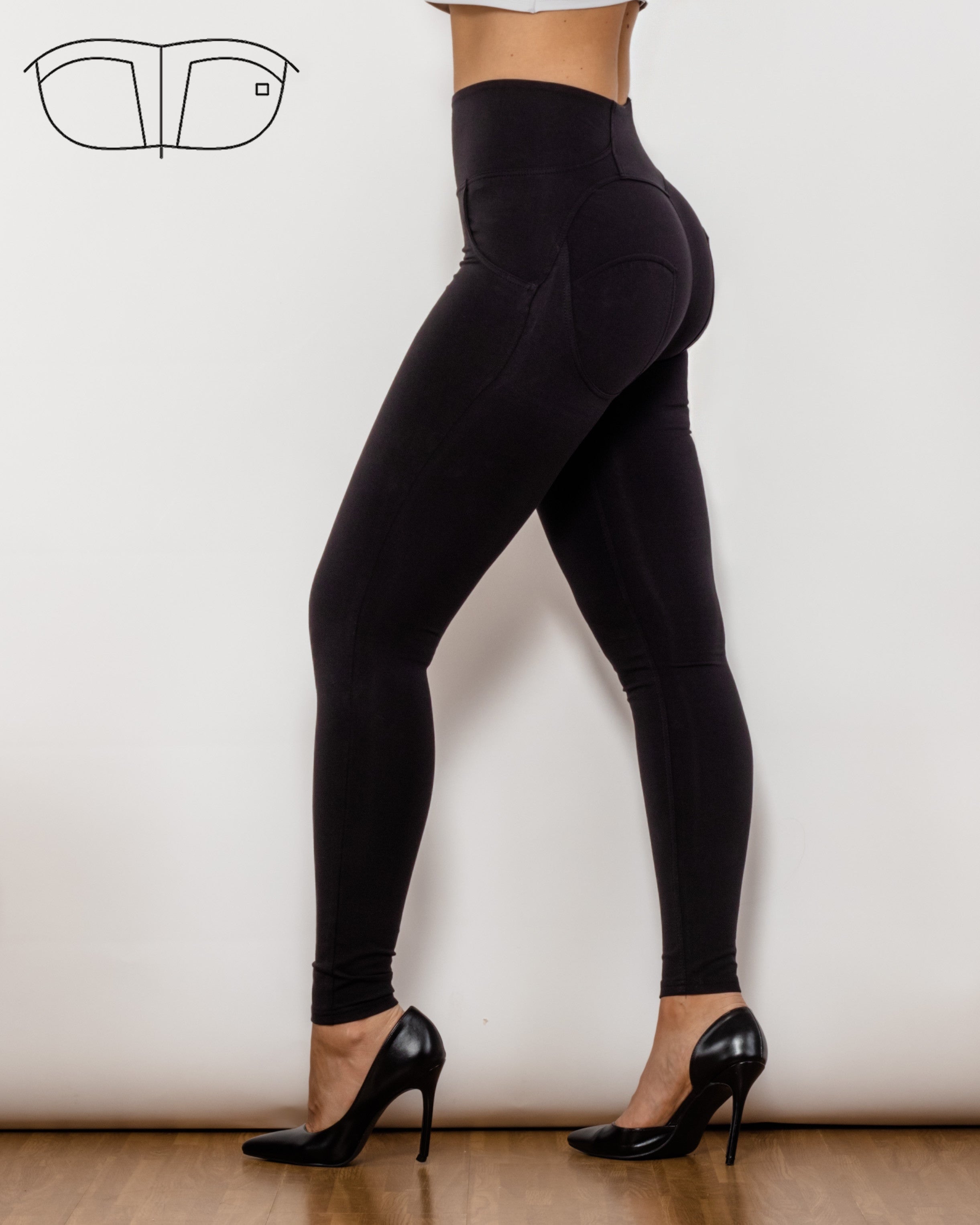 Black Highwaist Shapewear with Zip