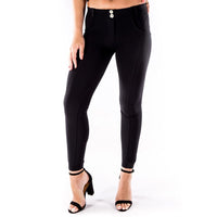 Mid-waist Black Spandex